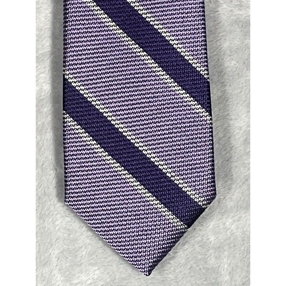 Jos A Bank 1905 Mens Purple Lavender Striped 100% Silk Necktie $59.59 NEW